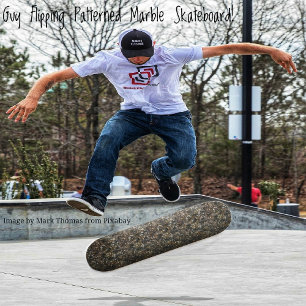 Patterned Marble   Mini Skateboard Bräda 18,5 Cm