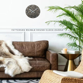 Patterned Marble Rund Klocka