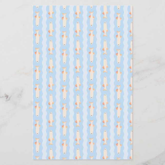 patterned scrap booking paper nautical Flyer (Baksidan)