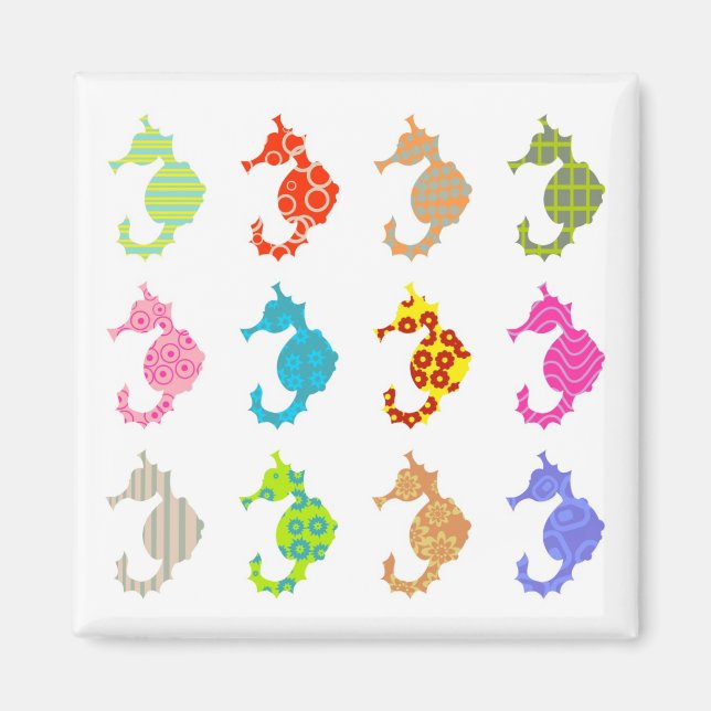 Patterned Seahorse Magnet (Framsidan)