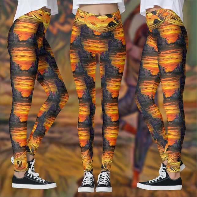 Patterned Sunset Plaza Marina 2584 Leggings (Skapare uppladdad)