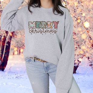 Patternerad God jul Sweatshirt