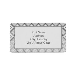 Patternerad stor Grått-adressetikett Adressetikett