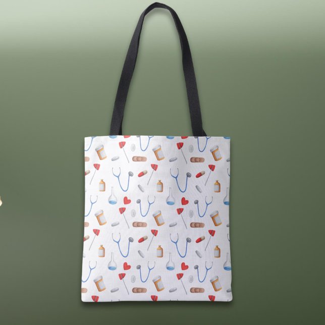 Patternerad utrustning för Cute Doktor eller Nurse Tygkasse (Skapare uppladdad)