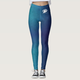 Patternerade baljväxter - vit Logotyp Leggings