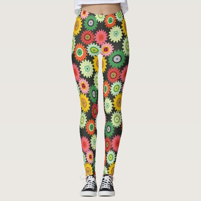 Patternerade redskap leggings (Framsida)