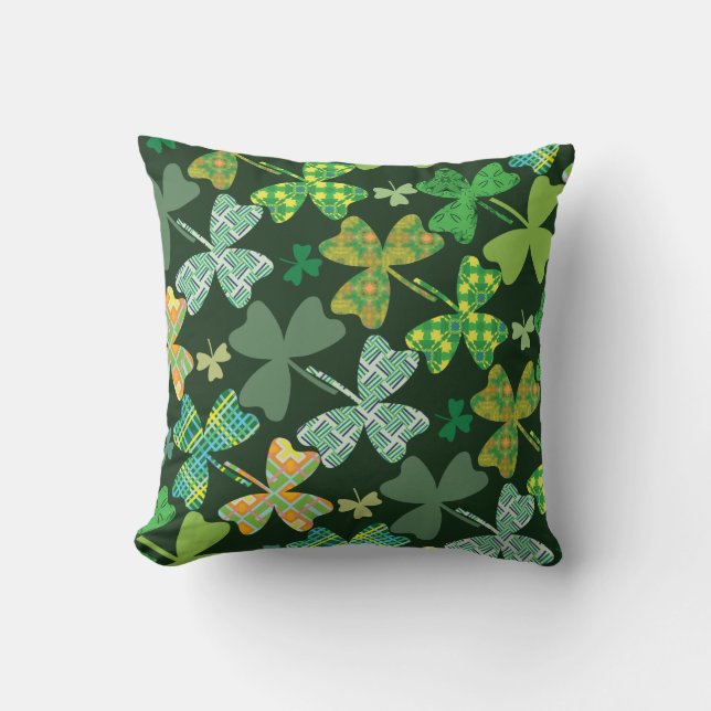 Patternerade Shamrocks Kudde (Framsida)