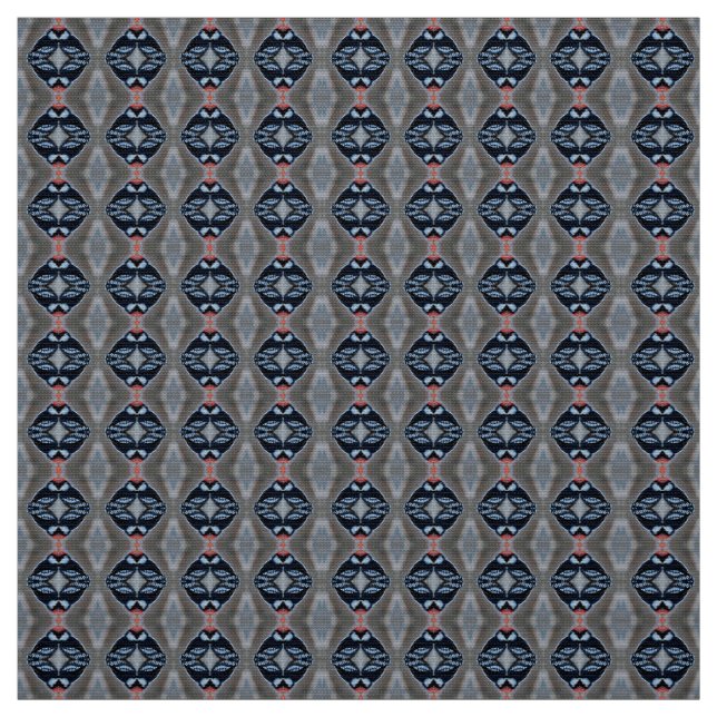 Patternized Male Downy Woodpecker Fabric Tyg (Provkarta)