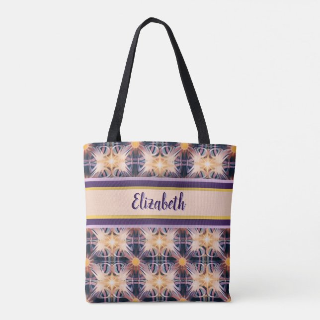 Patterns of Light  Tote Bag Tygkasse (Baksida)