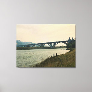 Patterson Bridge, Guld Beach, Oregon Canvastryck