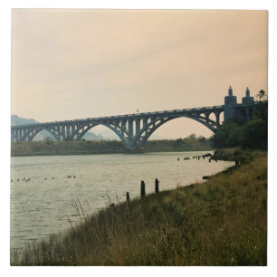 Patterson Bridge, Guld Beach, Oregon Kakelplatta