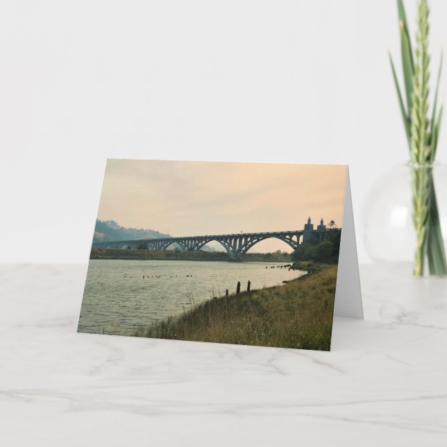 Patterson Bridge, Guld Beach, Oregon Kort (Framsida)
