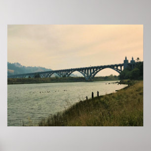 Patterson Bridge, Guld Beach, Oregon Poster