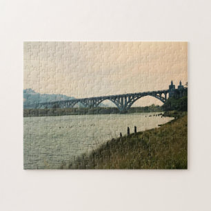 Patterson Bridge, Guld Beach, Oregon Pussel