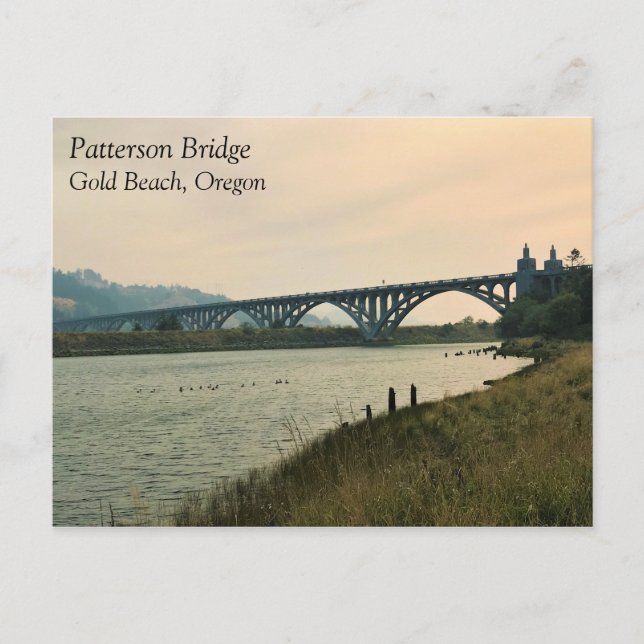 Patterson Bridge, Guld Beach, Oregon Vykort (Framsida)