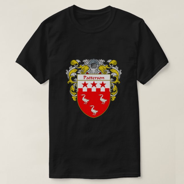 Patterson Jackar Arm Patterson Family Crest T Shirt (Design framsida)