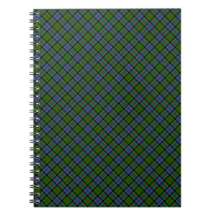 Patterson Klan Tartan Designad Print Anteckningsbok Med Spiral