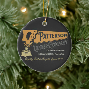 Patterson Lumber Company Nova Scotia Shulie River Julgransprydnad Keramik