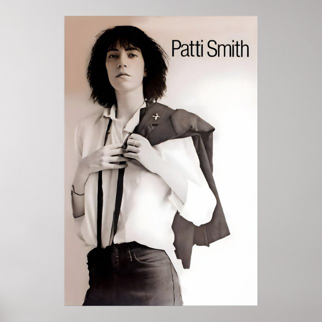 Patti Smith 1975 Horses Reklamaffisch Tryck 1 (Framsidan)