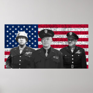 Patton, Eisenhower och Doolittle Poster