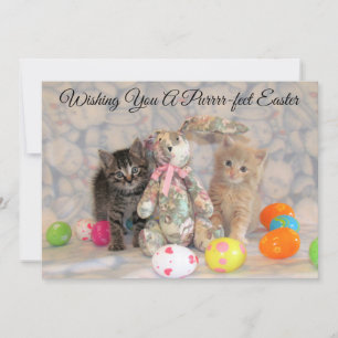 Patton och Buffington's Påskhare - Flat Card Julkort