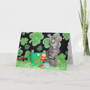 Patton the St. Patrick's Day Cat Greeting Card Kort