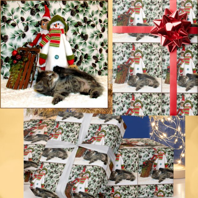 Pattons jul - Katt/Kitten Wrapping Papper Presentpapper (Skapare uppladdad)