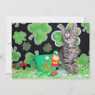 Patton's St. Patrick's Day Cat/ Kitten-Flat Card Julkort