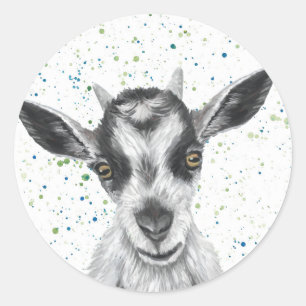 Patty Goat Sticker Runt Klistermärke