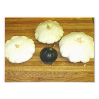 Patty Pan Squash och Acorn Squash Fototryck