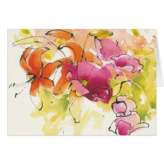 Pattys plommon hälsningskort (Framsidan Horizontal)