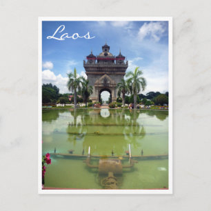 patuxai vientiane vykort