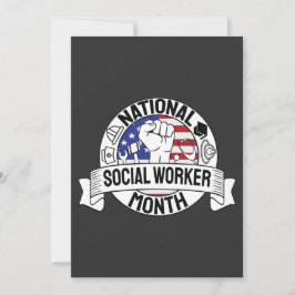Påtvingande National Social workers Month US Tack Kort