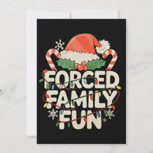 Påtvungen Familjesnö Fun Christmas Santa Hatt Xmas Julkort