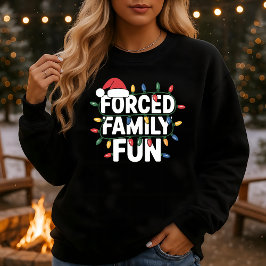 Påtvungen Familjesnö Funny Julbelysning Lång Ärmad Tröja