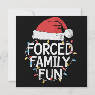Påtvungen familjesnutt Sarcastic jul Rolig  Julkort