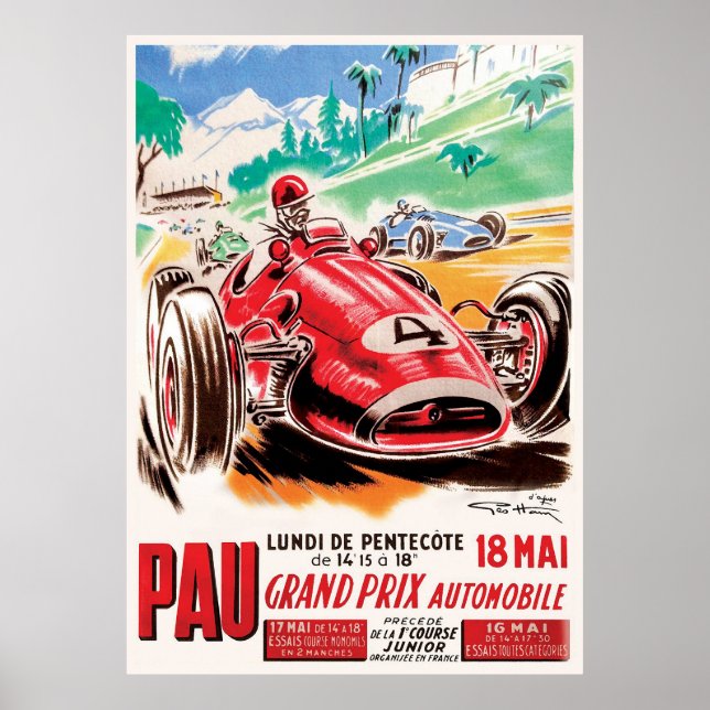 PAU Grand Prix 1959 Poster (Framsidan)