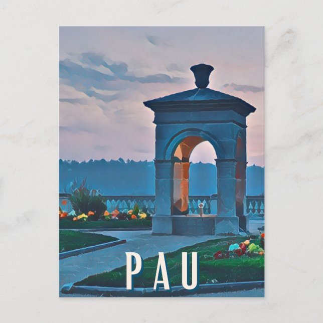 Pau Photo Vintage  Vykort (Framsida)