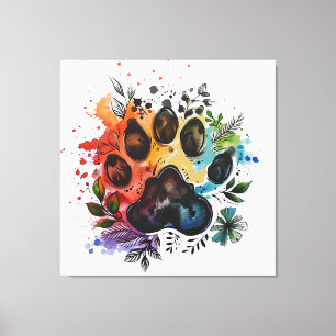 Pau Print Boho Watercolor Canvastryck
