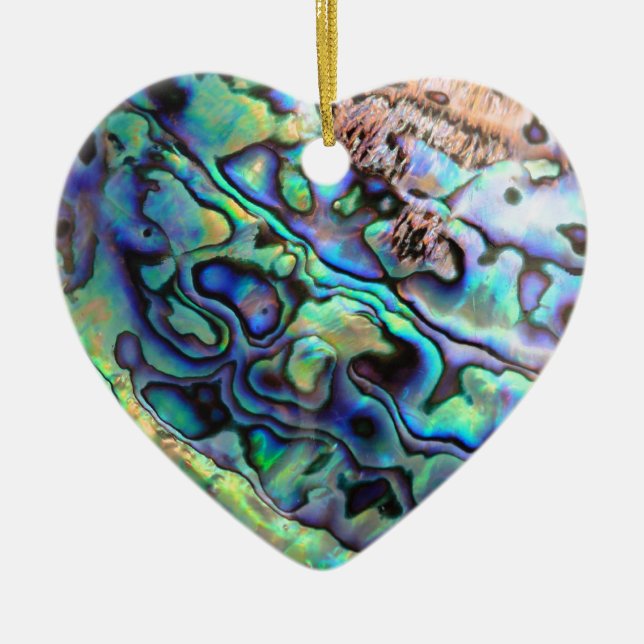 Paua abalone-snäcka julgransprydnad keramik (Framsidan)