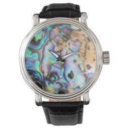Paua abalone vacker kiwiana-snäcka armbandsur