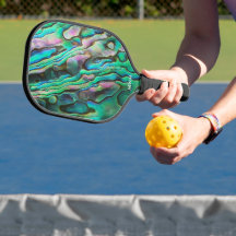 Paua-skal-liknande Pickleball-paddlar med monogram