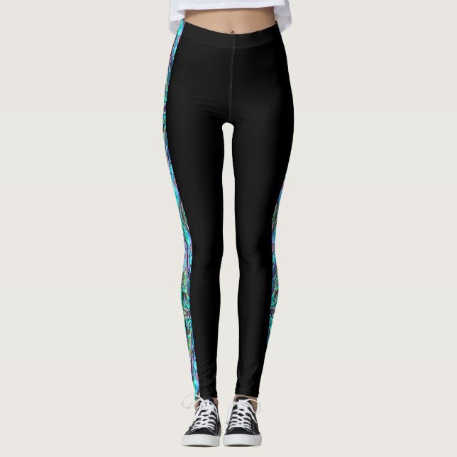 Paua-Snäckan lång Leggings (Framsida)