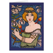 Paul Berthon - Dam med Orchids