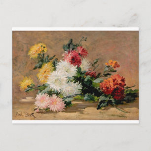 Paul Biva Vintage Flowers Vykort