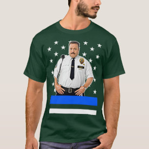 Paul Blart Mall Cop Thick Blue Line T Shirt