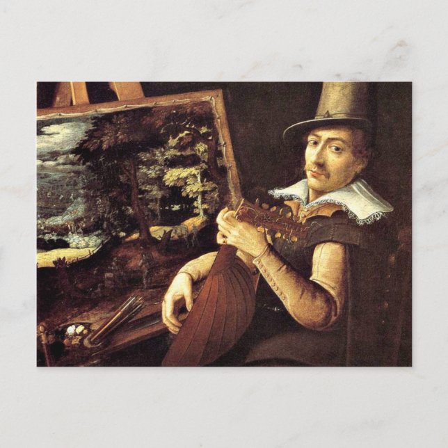 Paul Bril: Self-Porträtt, 1600 Vykort (Framsida)