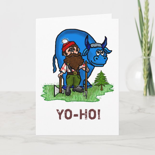 Paul Bunyan Birthday Card Kort (Framsida)