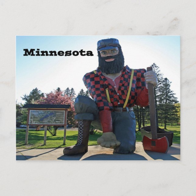 Paul Bunyan Minnesota Sourvenir Vykort (Framsida)
