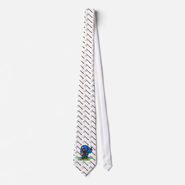 Paul Bunyan Necktie med Axes Slips (Framsida)